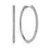Gabriel & Co. Earrings 925 Sterling Silver Beaded Large Oval Hoop Earrings